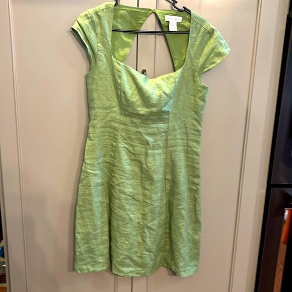 House of Harlow 1960 100% linen mini green dress - Picture 2 of 6